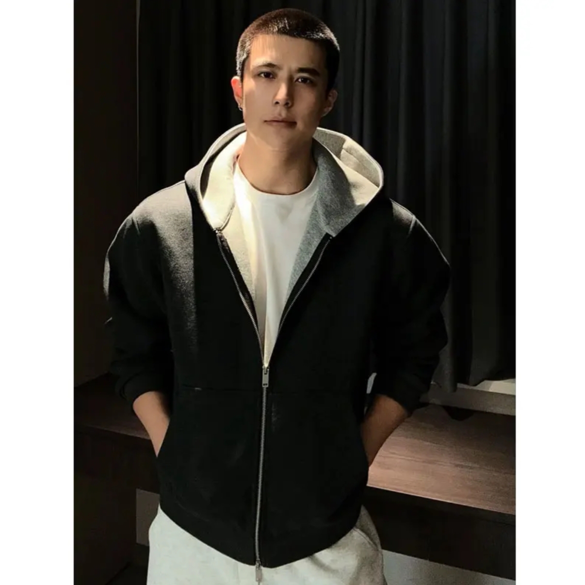 双11高级感新款加绒2025连帽卫衣外套秋冬宽松休闲百搭开衫男士