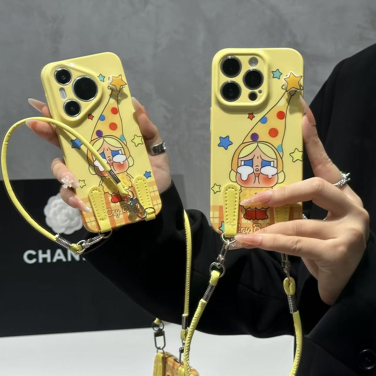 GGBond旋转星星哭娃挂绳适用苹果17/16菲林手机壳华为vivoppo小米