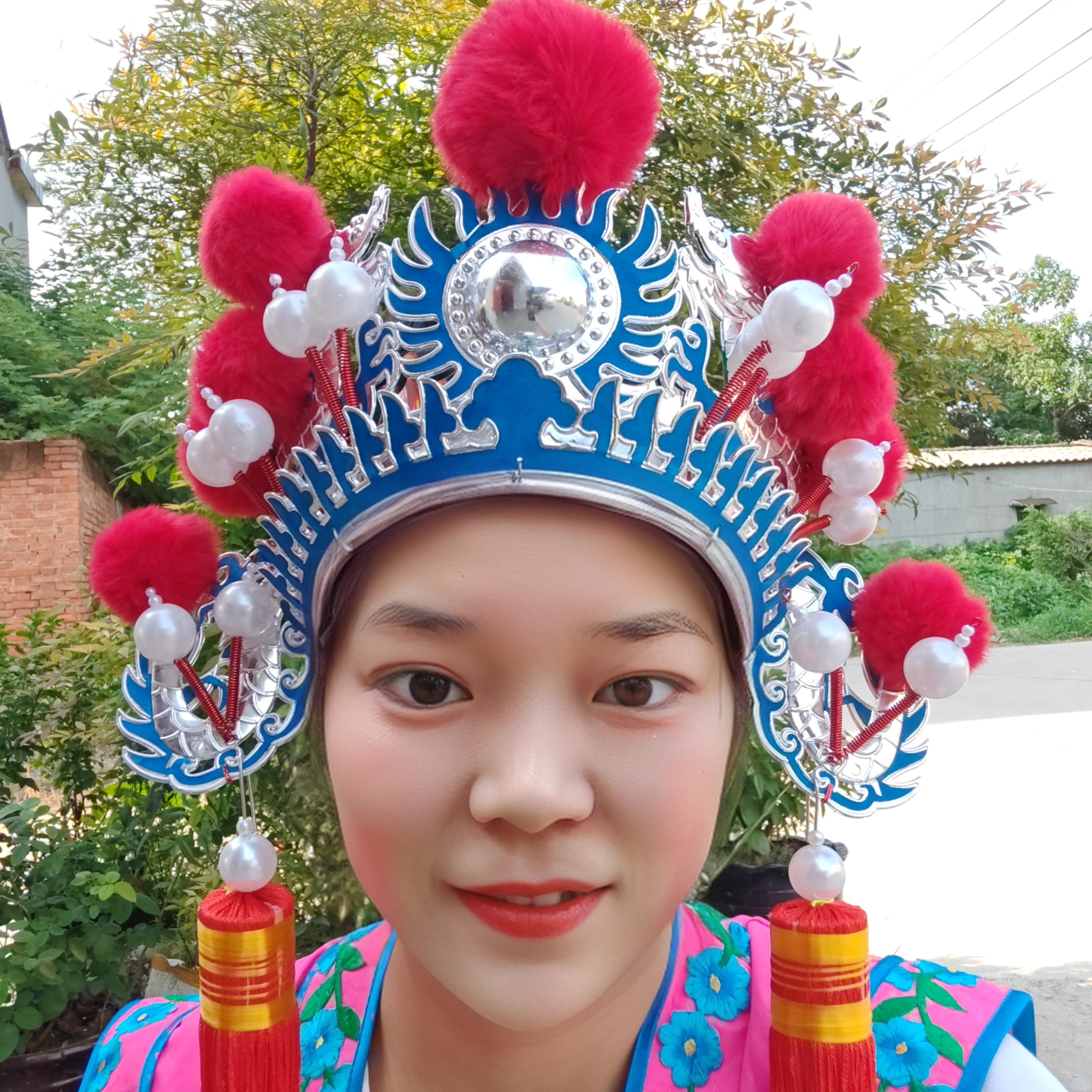 打鼓头饰戏剧演出用京剧头饰小列子小额子打鼓额子道具帽子