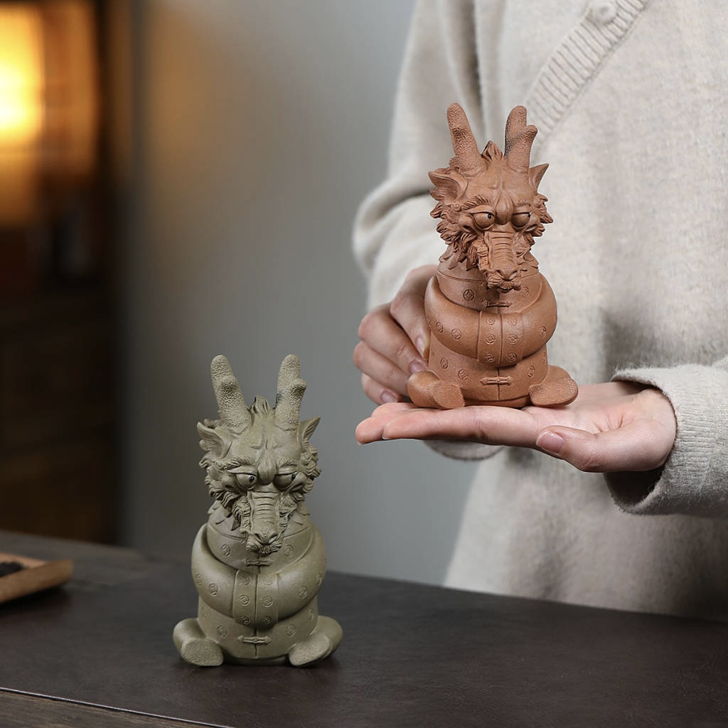 卧壶藏宠紫砂茶宠茶玩摆件精品原创正品龍呵呵原矿黄段精工作可养