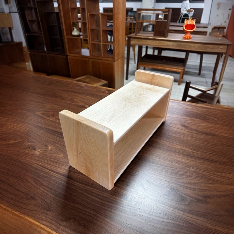 北美硬枫木双层置物架