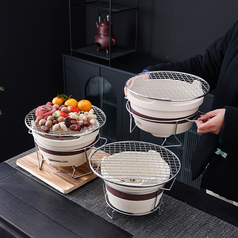 围炉煮茶罐罐茶壶陶土器具室内家用全套烧烤炉户外打边炉老式炭炉