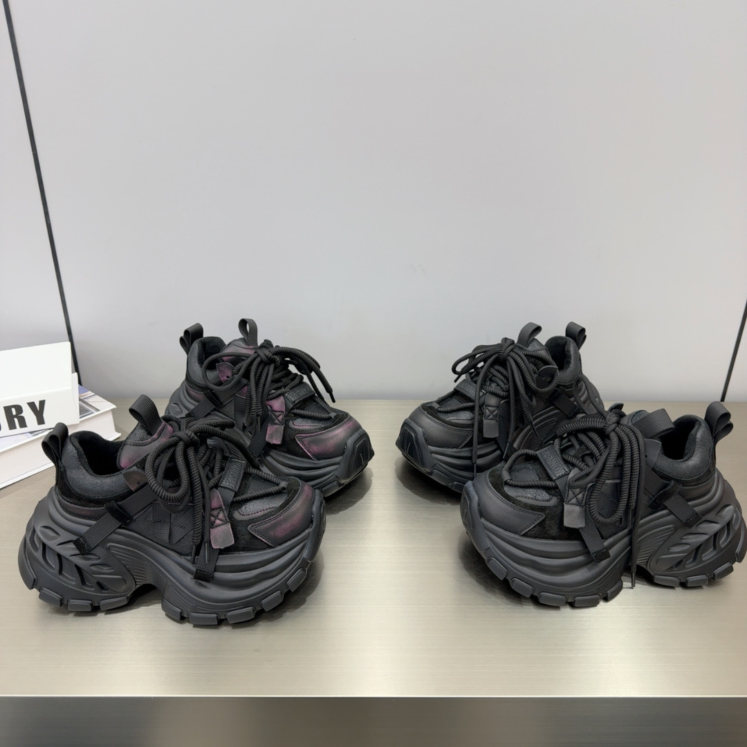 四季新款松糕厚底增高甜酷加绒上档次升级版气质高颜值小众老爹鞋