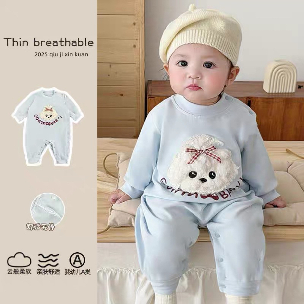 秋冬装宝宝衣服奥利绒连体衣爬服抓绒保暖户外婴幼儿衣服秋冬季