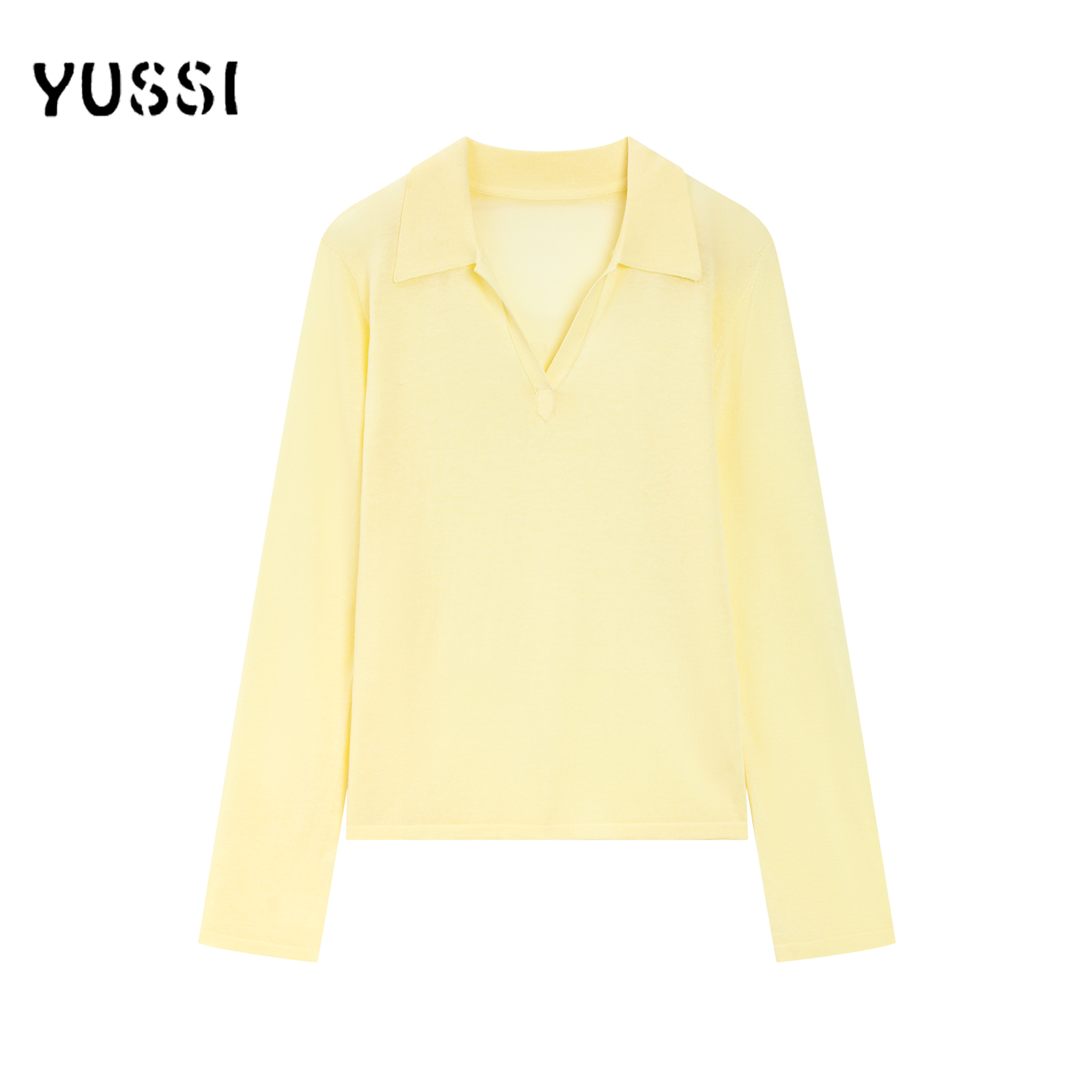 YUSSI【松弛超模】夏季凉感亚麻针织POLO领百搭休闲薄款防晒T恤