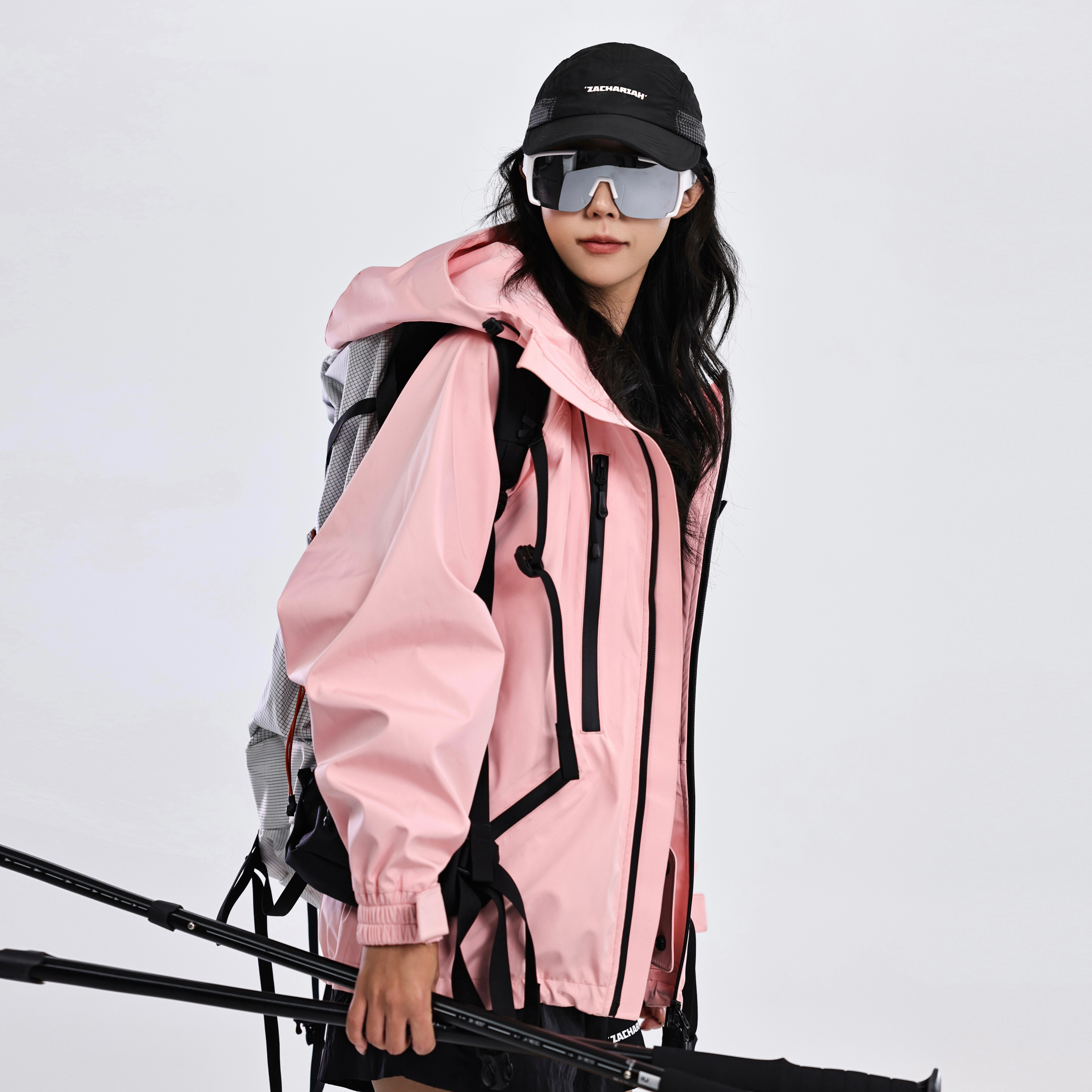 ZACHARIAH【Baby粉】抗寒保暖冲锋衣户外防风防水透湿专业登山服女