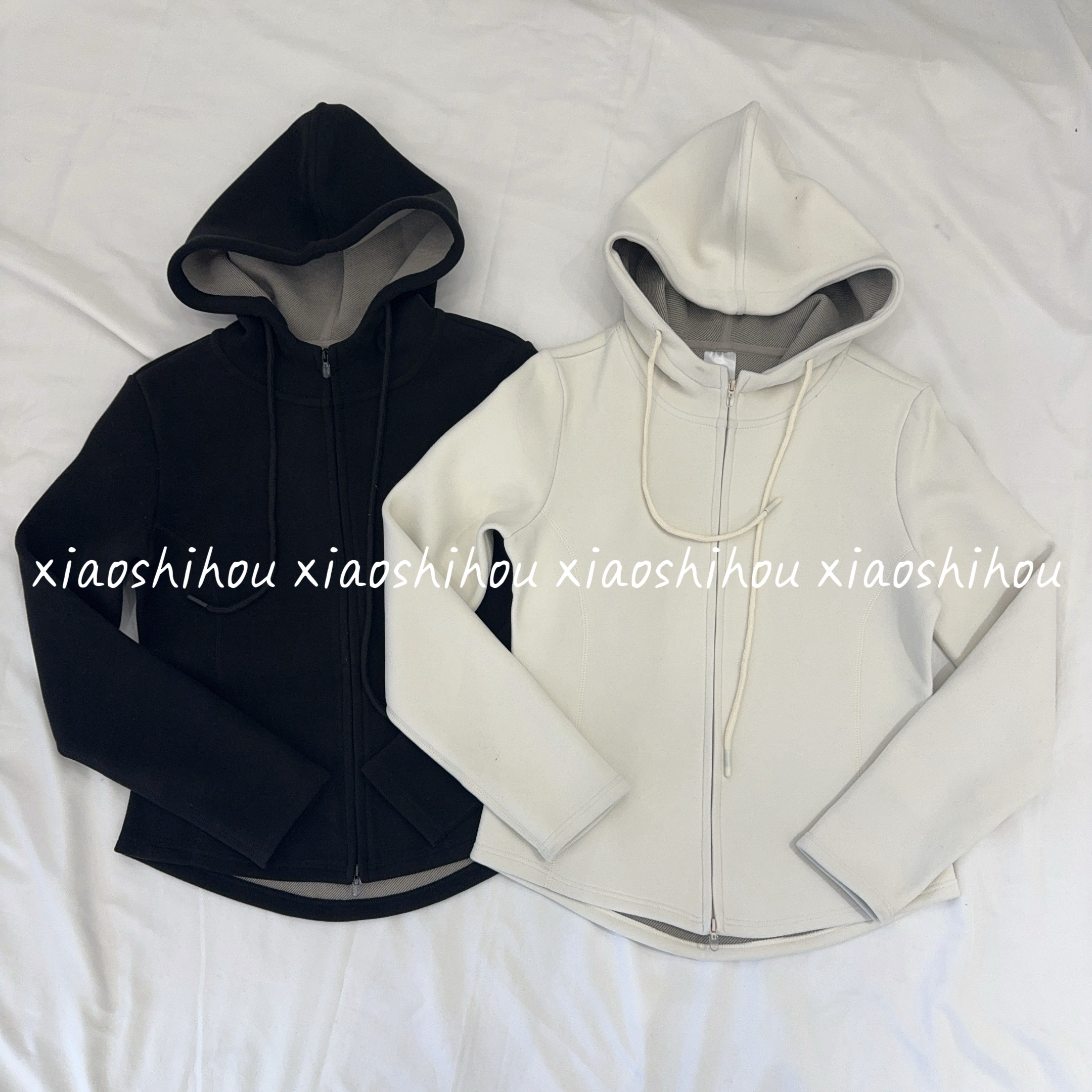 小时侯女装石墨烯连帽纯色外套665