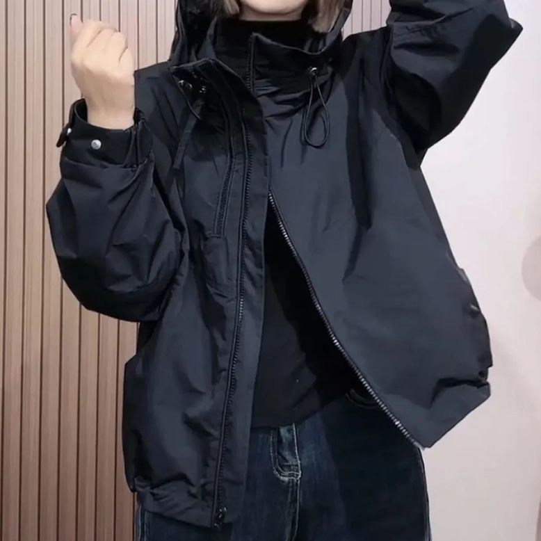 休闲风衣外套女秋冬时尚洋气2025新款爆款大码欧货冲锋衣女款夹克