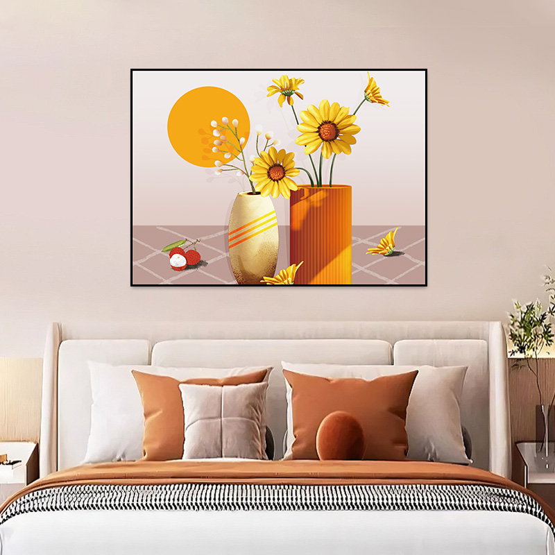 卧室自粘贴画床头装饰画高级感小清新主卧房间客厅背景墙贴纸壁画