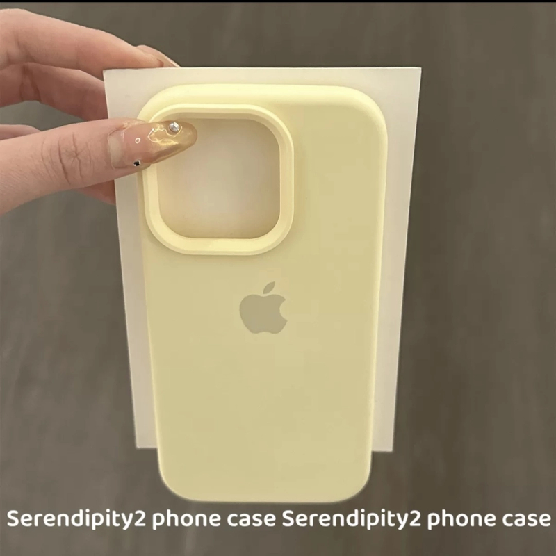 ins奶黄iPhone16promax手机壳适用苹果15pro保护套14/13液态硅胶