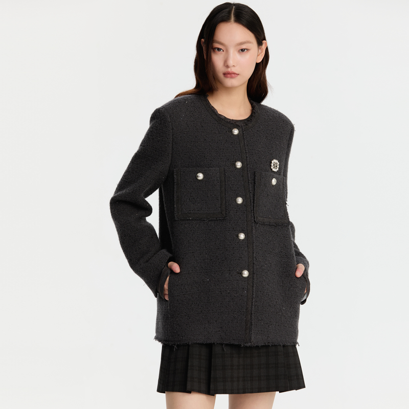 REVAN芮范狩猎风口袋粗花呢外套RM90110025