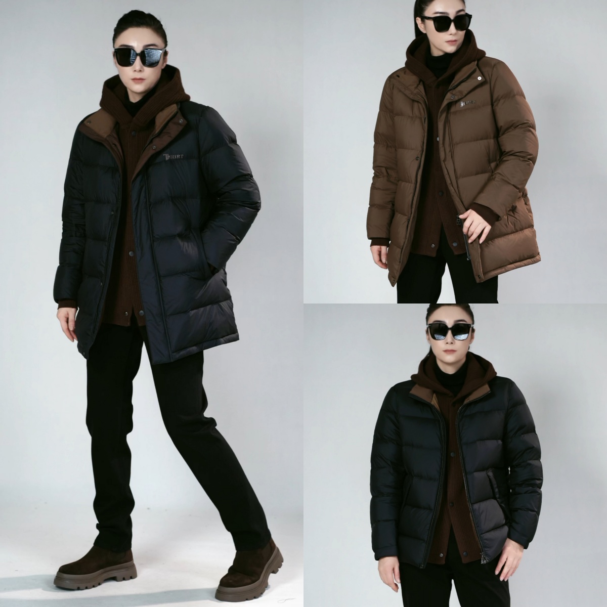 福利款/缇瑞男士羽绒服24869/241282冬款可脱卸羊毛针织帽羽绒服