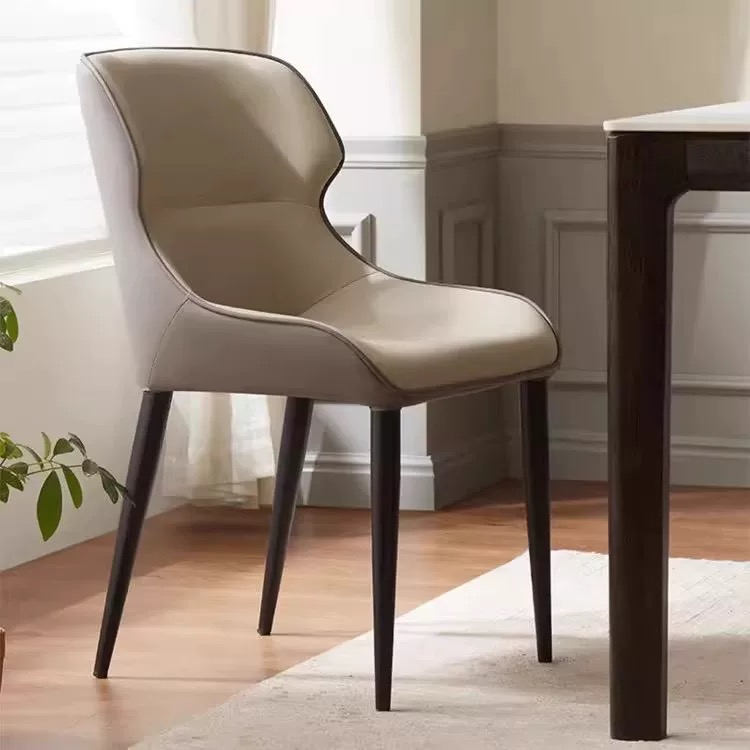 最新款简约餐厅人体工学椅吃饭椅子靠背酒店餐桌洽谈椅子意式轻奢