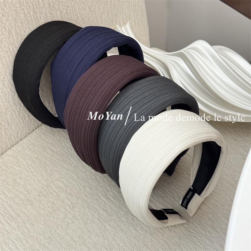 韩版网红爆款宽边发箍气质百搭压发头箍女高级感复古外出发卡发捆