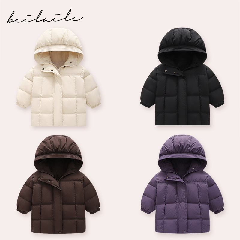 【三防中长款带帽羽绒外套 】婴儿童羽绒服宝宝外套冬I2