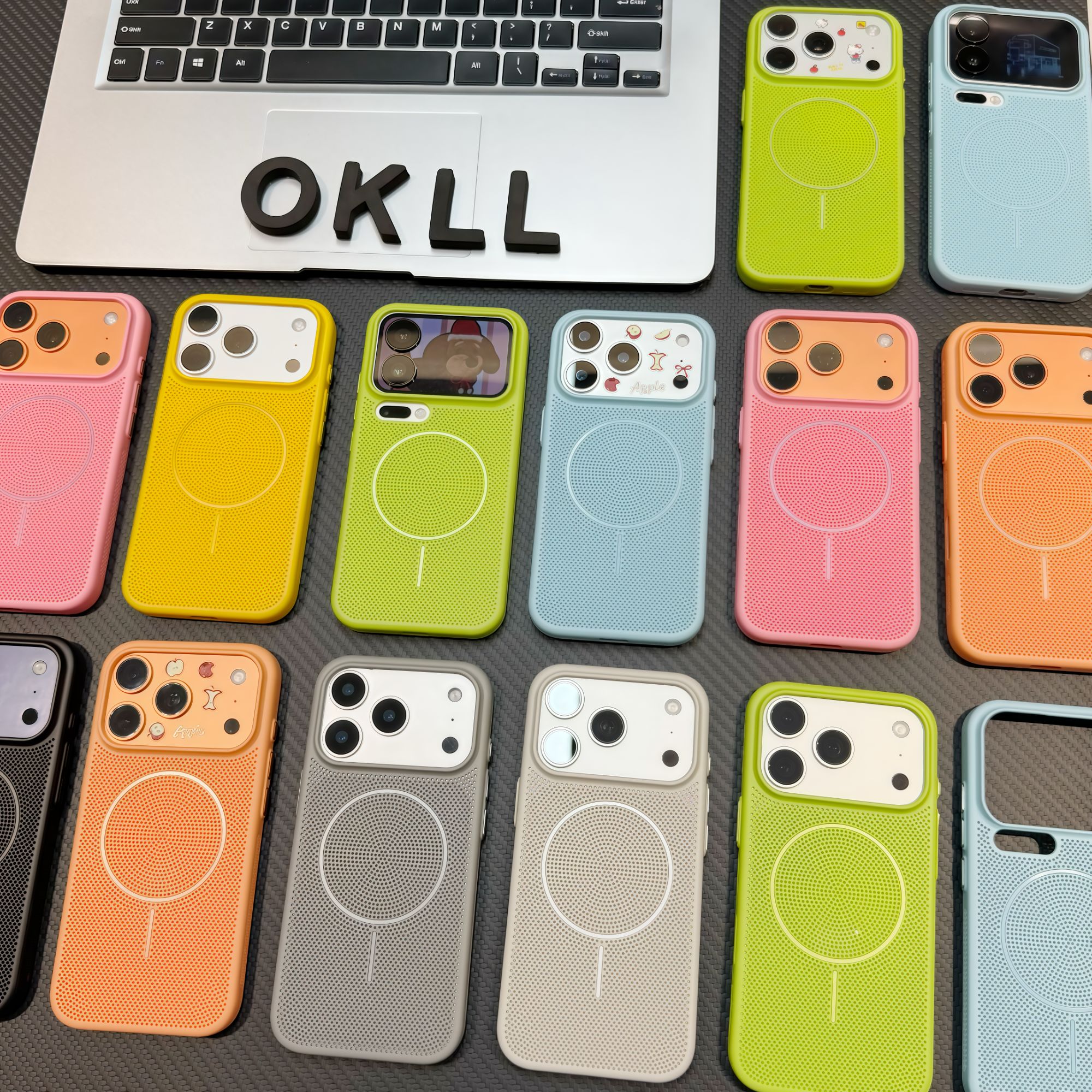 欧克里里磁吸散热壳适用苹果14/15/16promax手机壳华为小米17pro