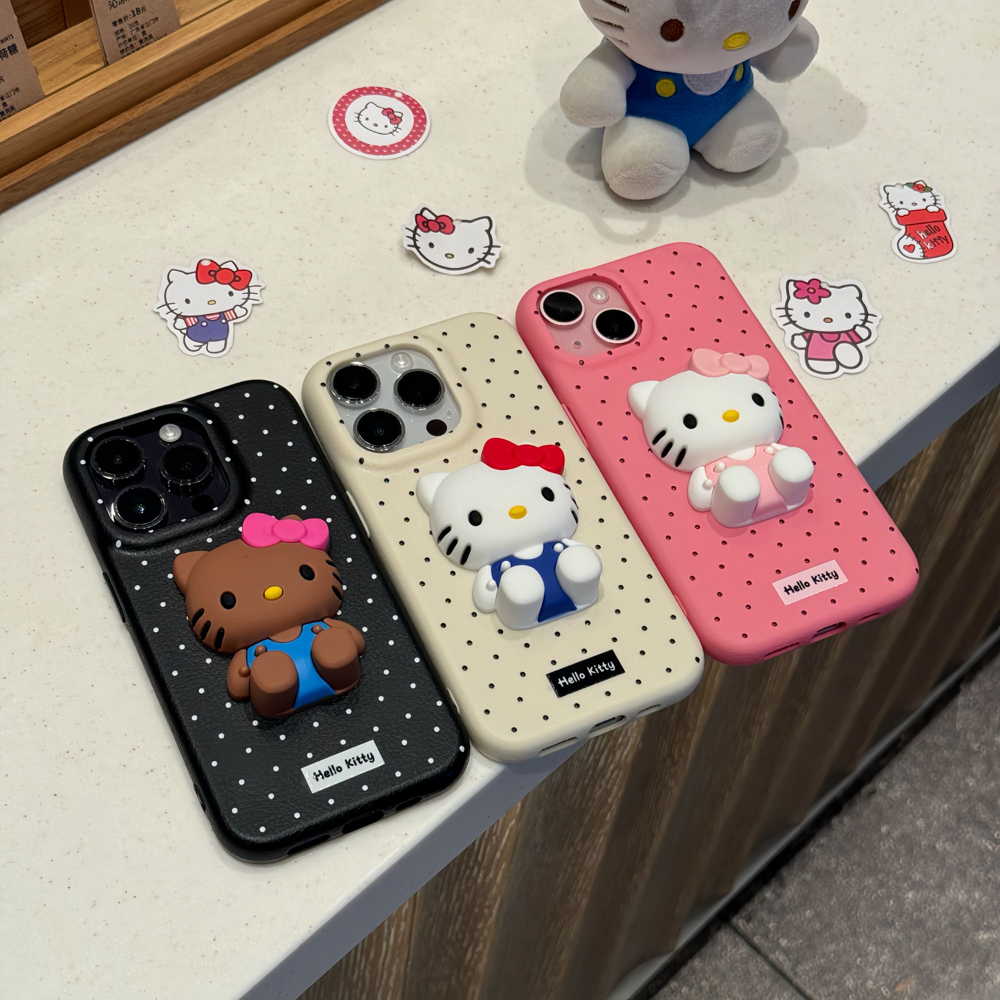 可爱波点kitty酱适用iPhone17手机壳苹果16promax华为vivoppo小米