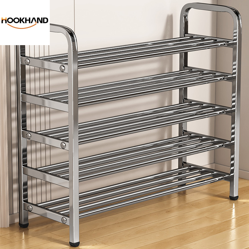不锈钢简易鞋架家用多层室内鞋子收纳架宿舍门口出租房经济型鞋柜
