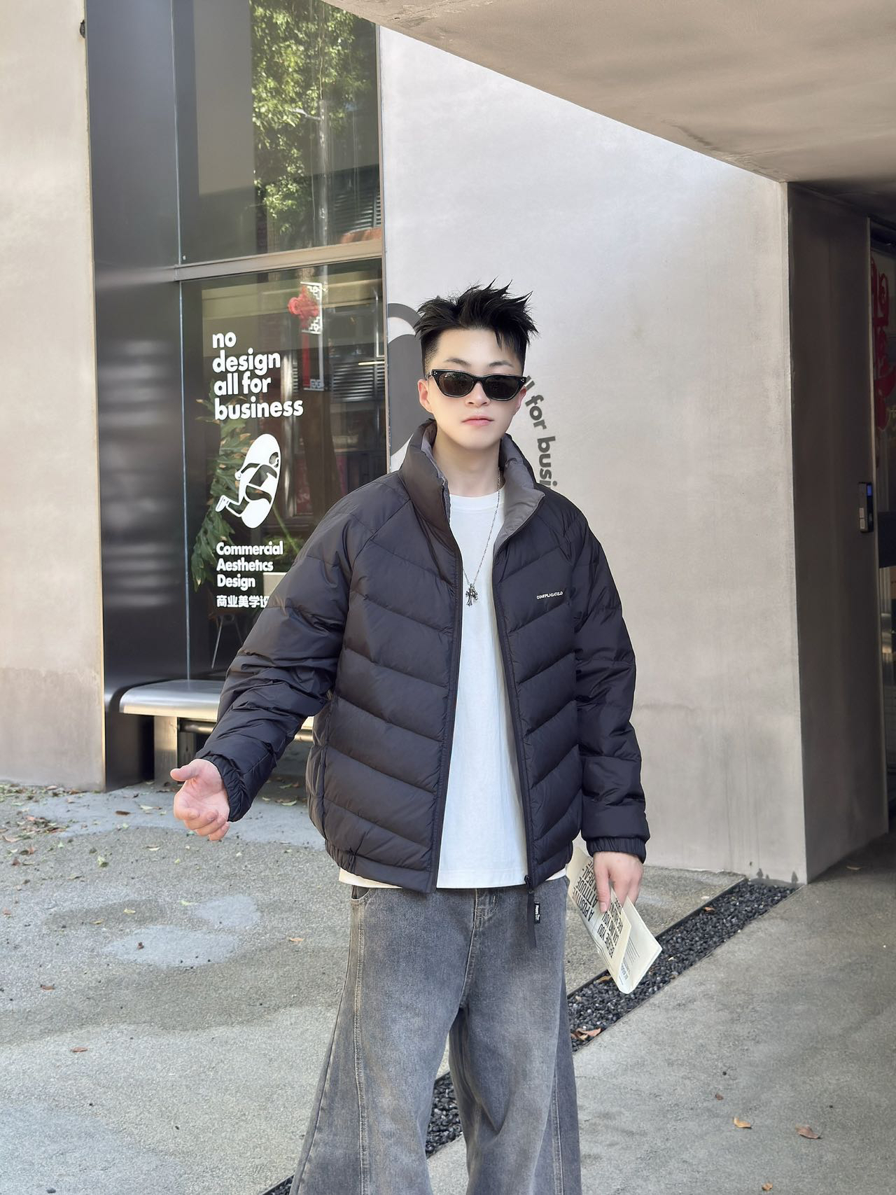 冬季立领轻量化排骨国标白鸭绒羽绒服保暖舒适显瘦有型百搭男