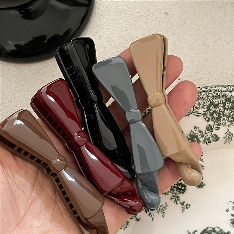 非镶嵌蝴蝶结香蕉夹竖夹扎高马尾夹子女韩国大号防滑发夹发卡子抓