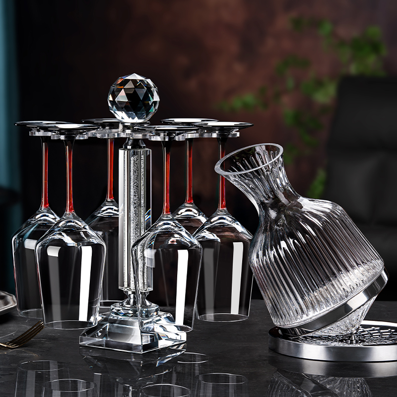 欧式水晶玻璃红酒杯套装家用轻奢醒酒器大号高级感葡萄酒高脚杯子
