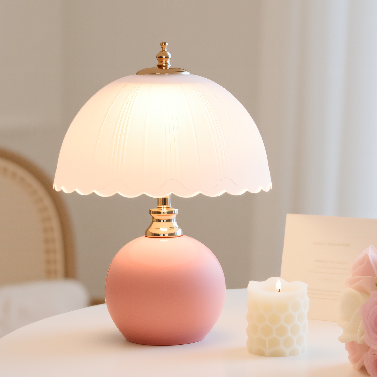 2025新款奶油台灯卧室床头灯轻奢高级法式床头台灯家用小夜灯台灯