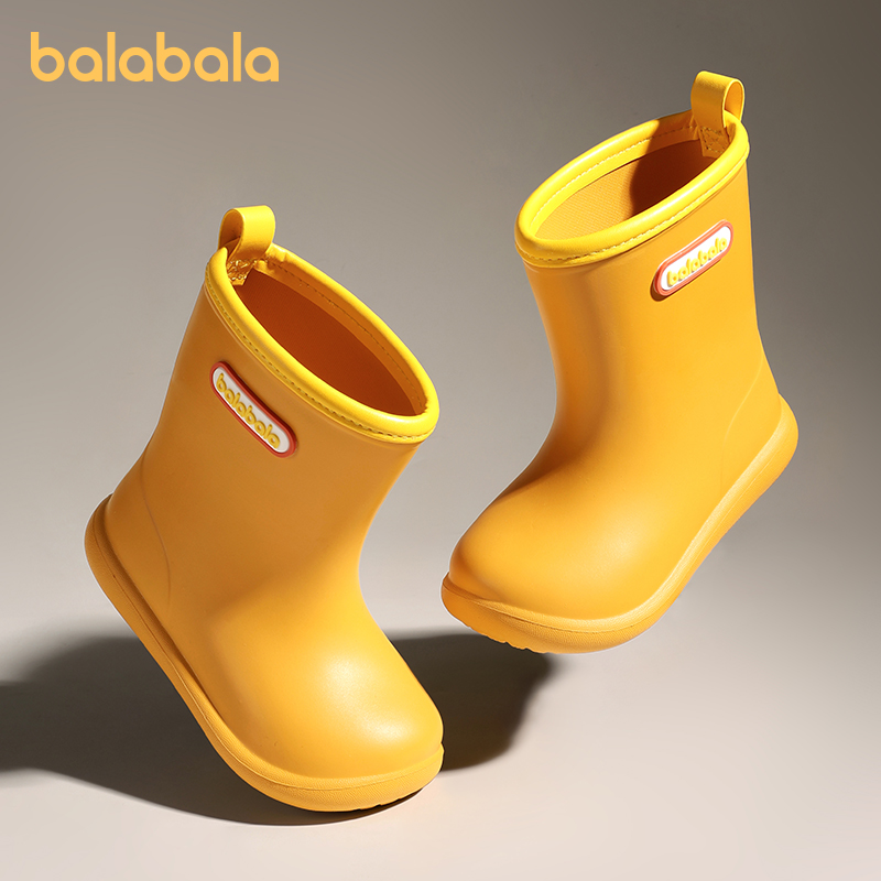 巴拉巴拉儿童雨鞋男童宝宝雨靴小孩轻便防滑防水女童幼儿水鞋胶鞋