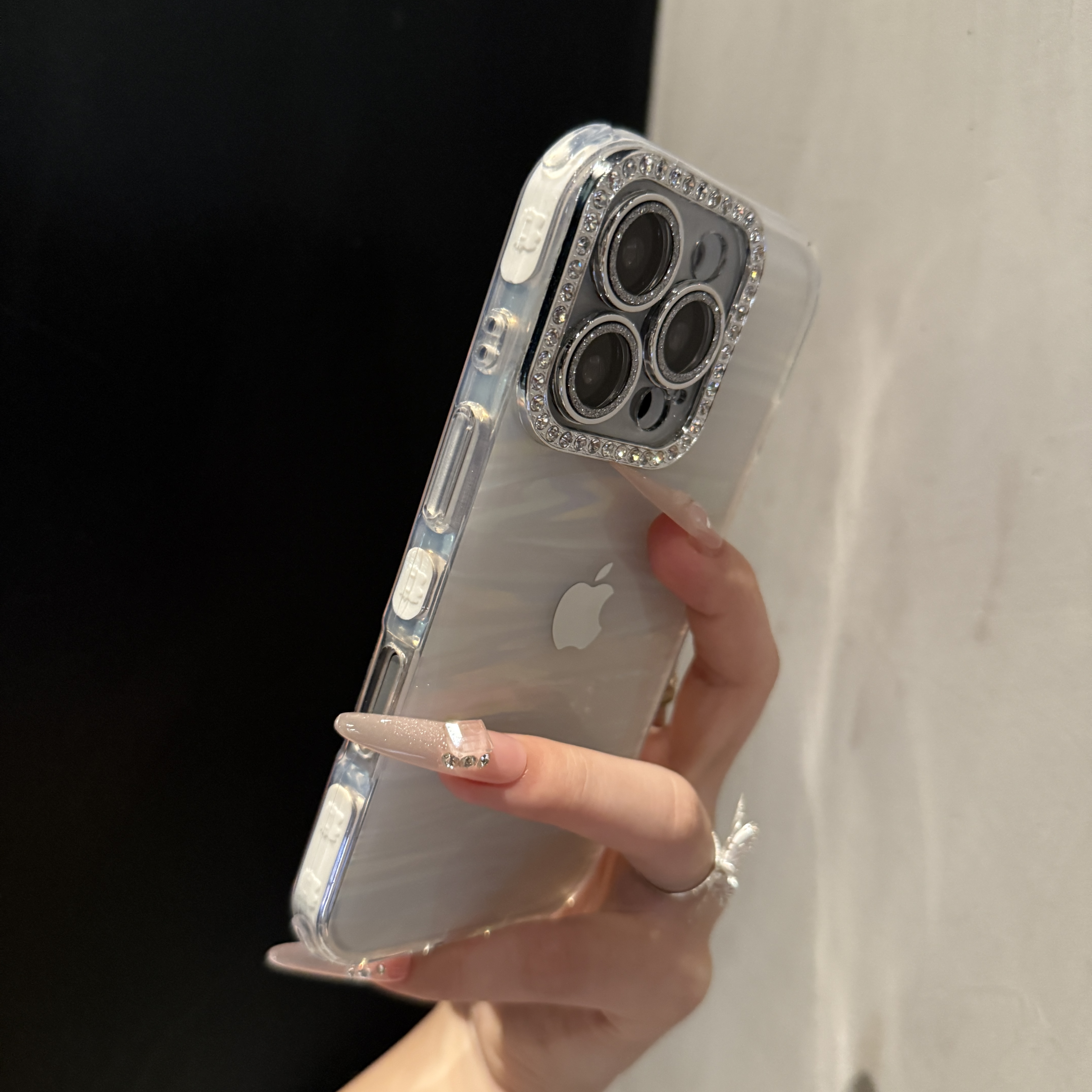 新款高级贝壳纹全包镜头膜适用iPhone16promax手机壳15苹果14女13