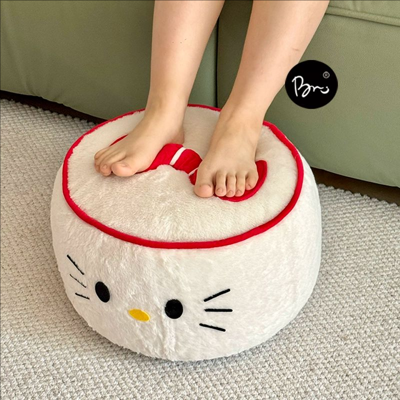 KT面包脚凳可爱坐墩客厅沙发脚凳榻榻米蒲团可拆卸洗换鞋凳装饰凳