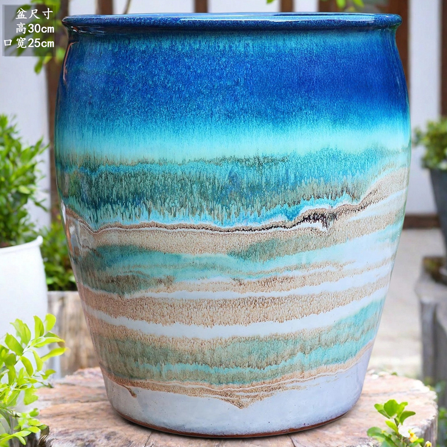 特大口径粗陶多肉花盆大号高陶罐家用户外盆栽三角梅老桩绿植花盆
