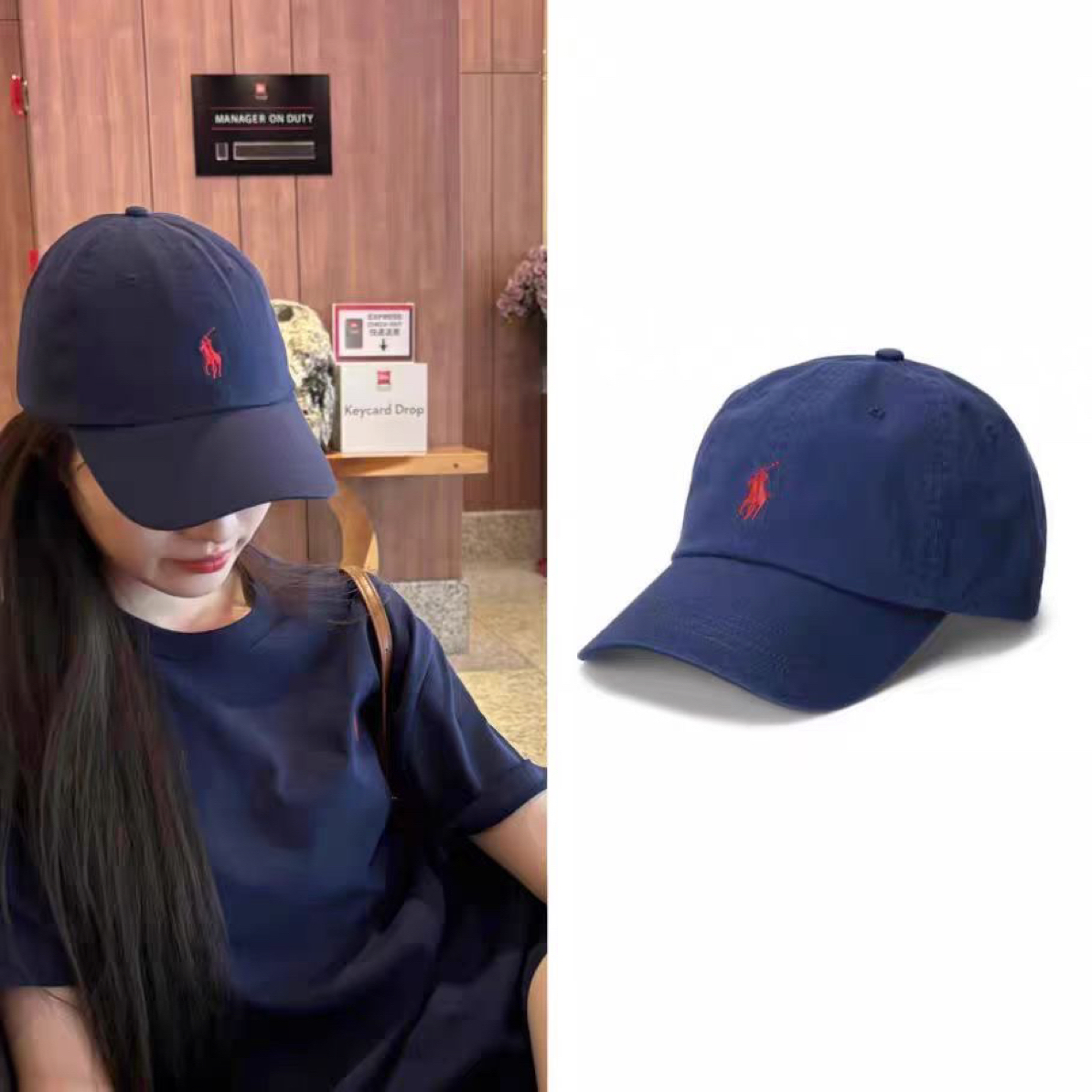 小马标帽子女夏宅女同款灰色软顶棒球帽百搭情侣显脸小保罗鸭舌帽