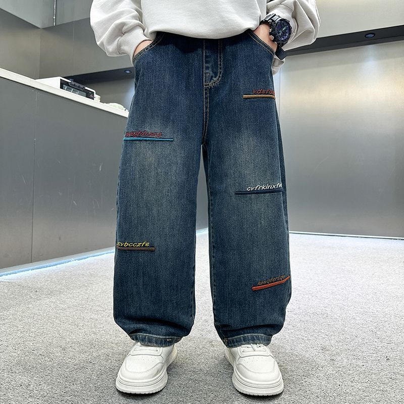 童装男童牛仔裤春秋款中大童新款韩版宽松休闲弹力儿童时尚潮