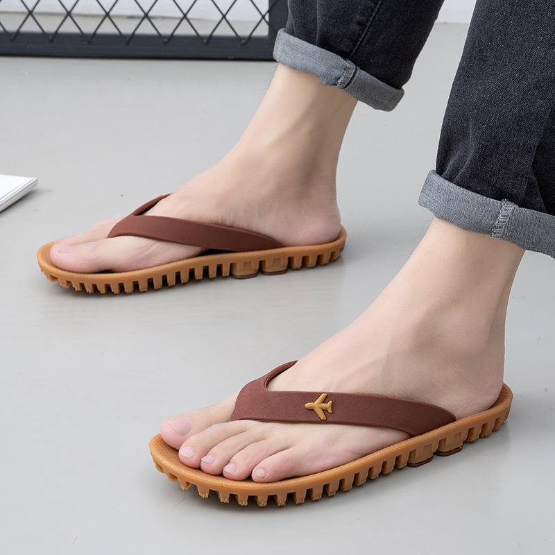 越南新款男士牛筋底人字拖夏季防滑防臭沙滩时尚外穿拖鞋加厚耐磨