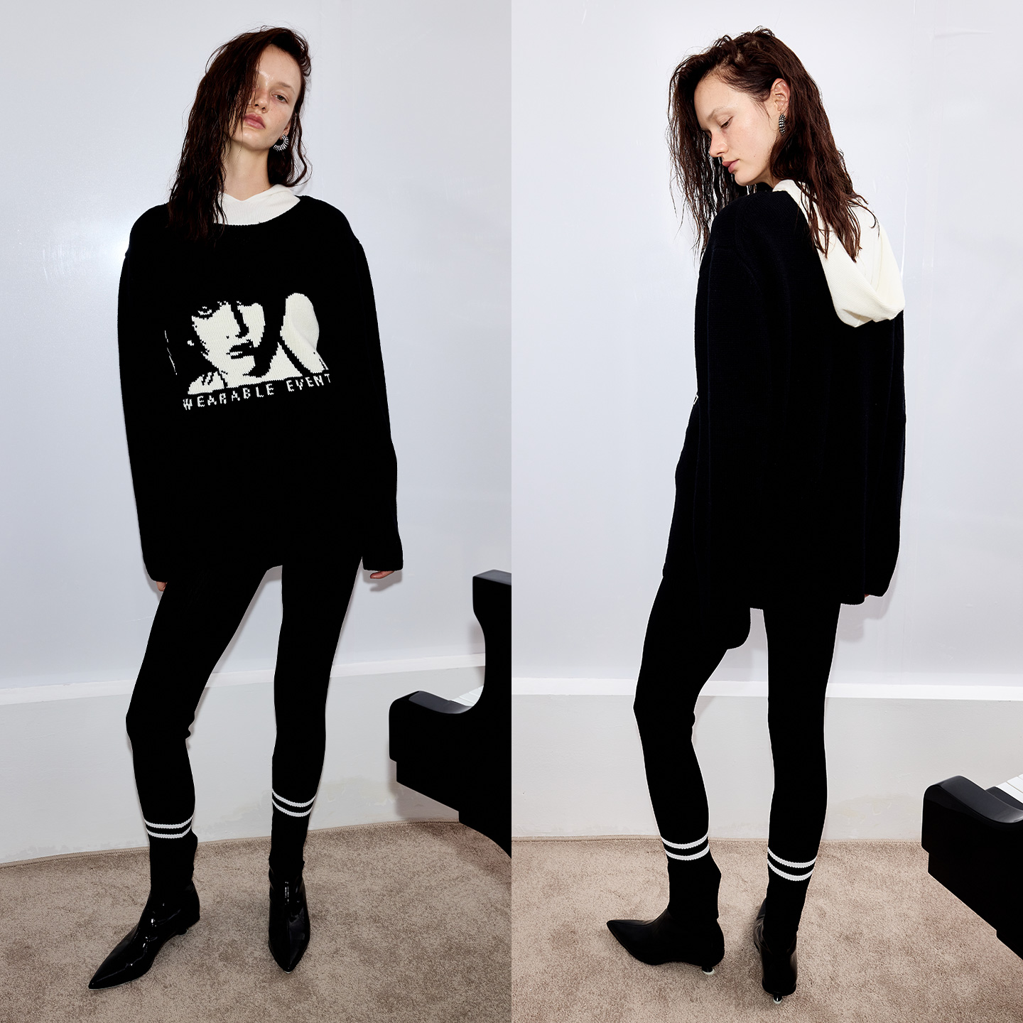 WEARABLE EVENT人像提花毛衫