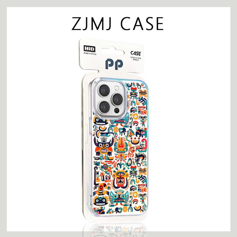 怪兽图腾适用苹果17pro手机壳iphone16渐变15promax高级14/13/12