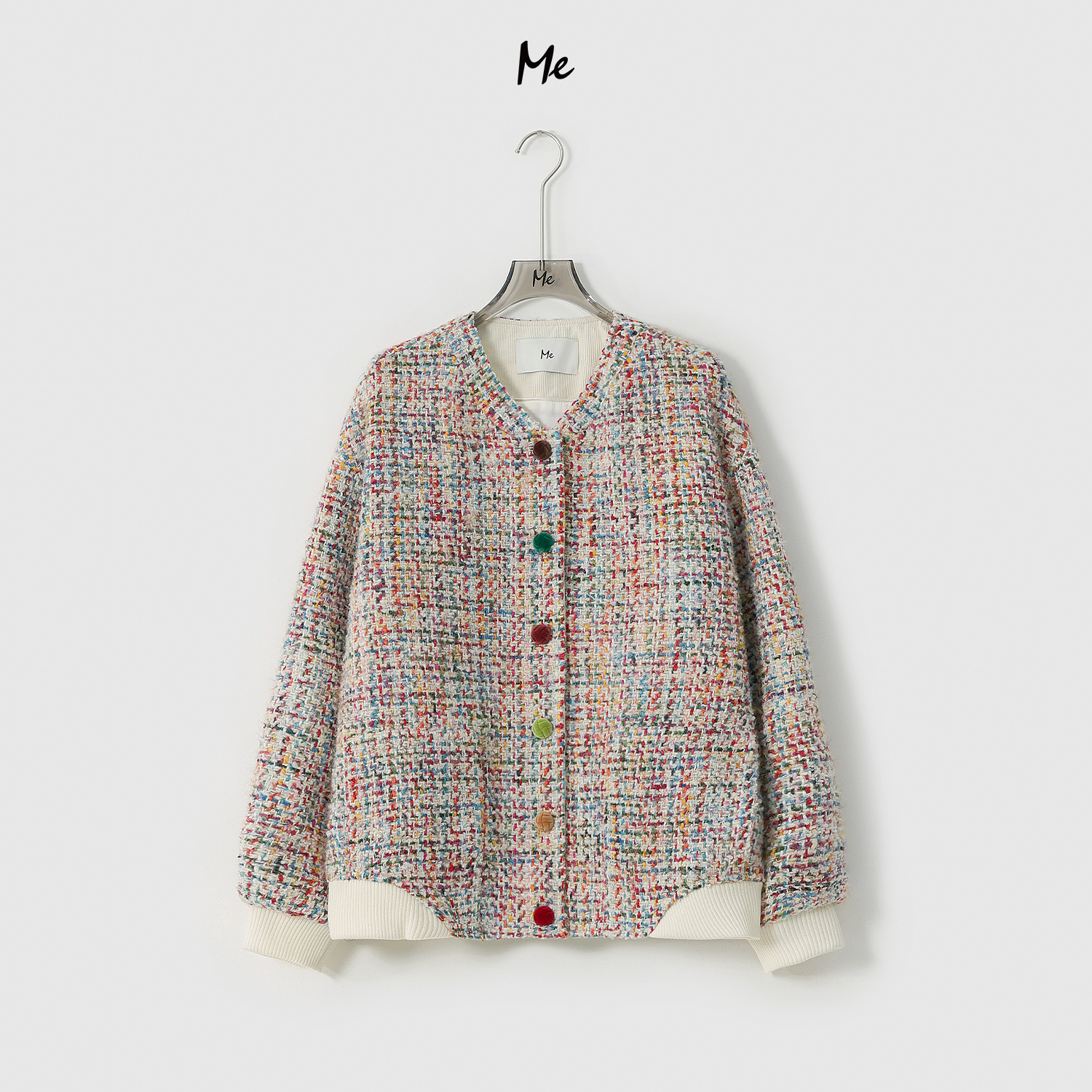 ME【迷迭香香】北纬43°绵羊毛粗花呢显瘦时尚小香风外套MESA3187