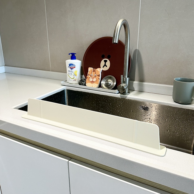 拾物造家硅胶水槽防溅水挡板条洗手盆边缘挡板垫洗菜洗碗池隔水条