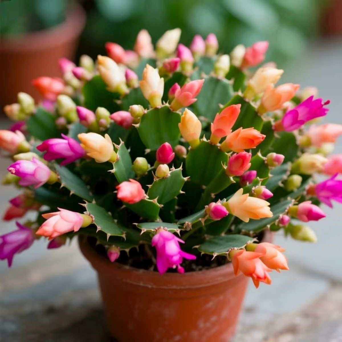 【带花苞】多色进口蟹爪兰大苗盆栽带根室内阳台好养花卉四季开花