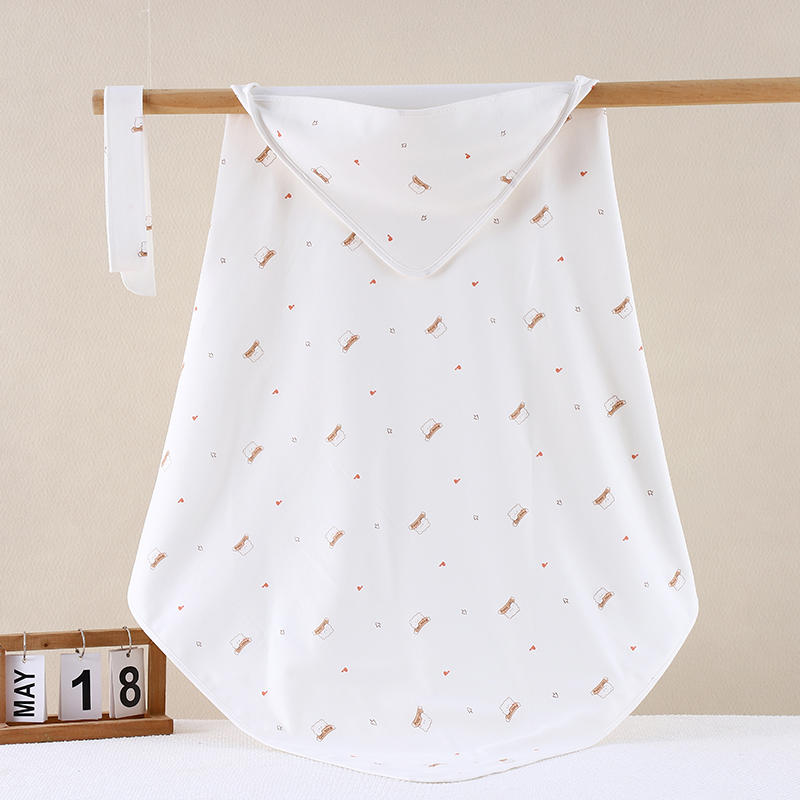 婴儿抱被双层纯棉夏季薄款宝宝抱被绑带款柔软透气新生儿抱被裹被