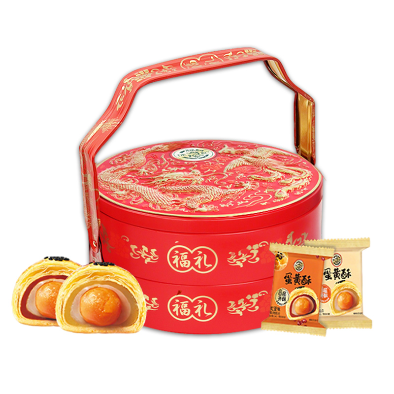 徐福记蛋黄酥凤梨酥糕点礼盒双层400g中秋送礼佳节礼品团购优惠