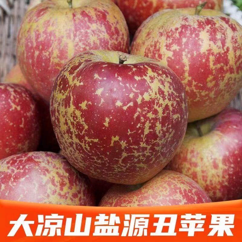 四川大凉山盐源丑苹果新鲜现摘酥脆香甜口感好