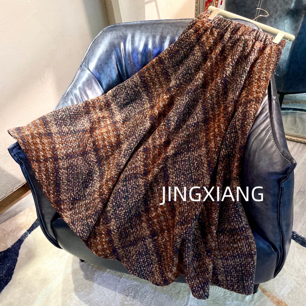 AOSER时尚宽松锁温蓄热显瘦千鸟格小众百搭厚款半身裙日常休闲866