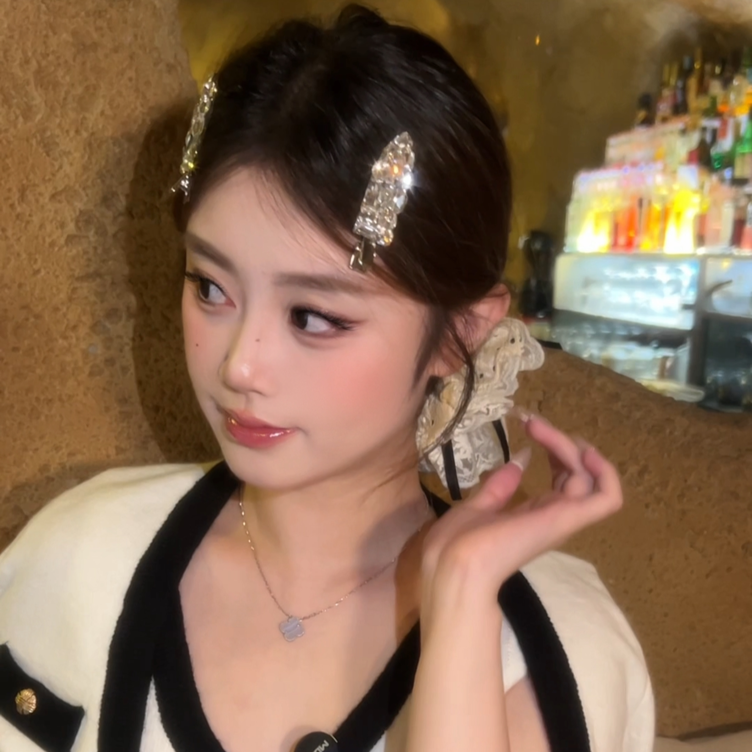 韩国轻奢满钻无痕夹女生化妆夹刘海夹韩系高级发卡