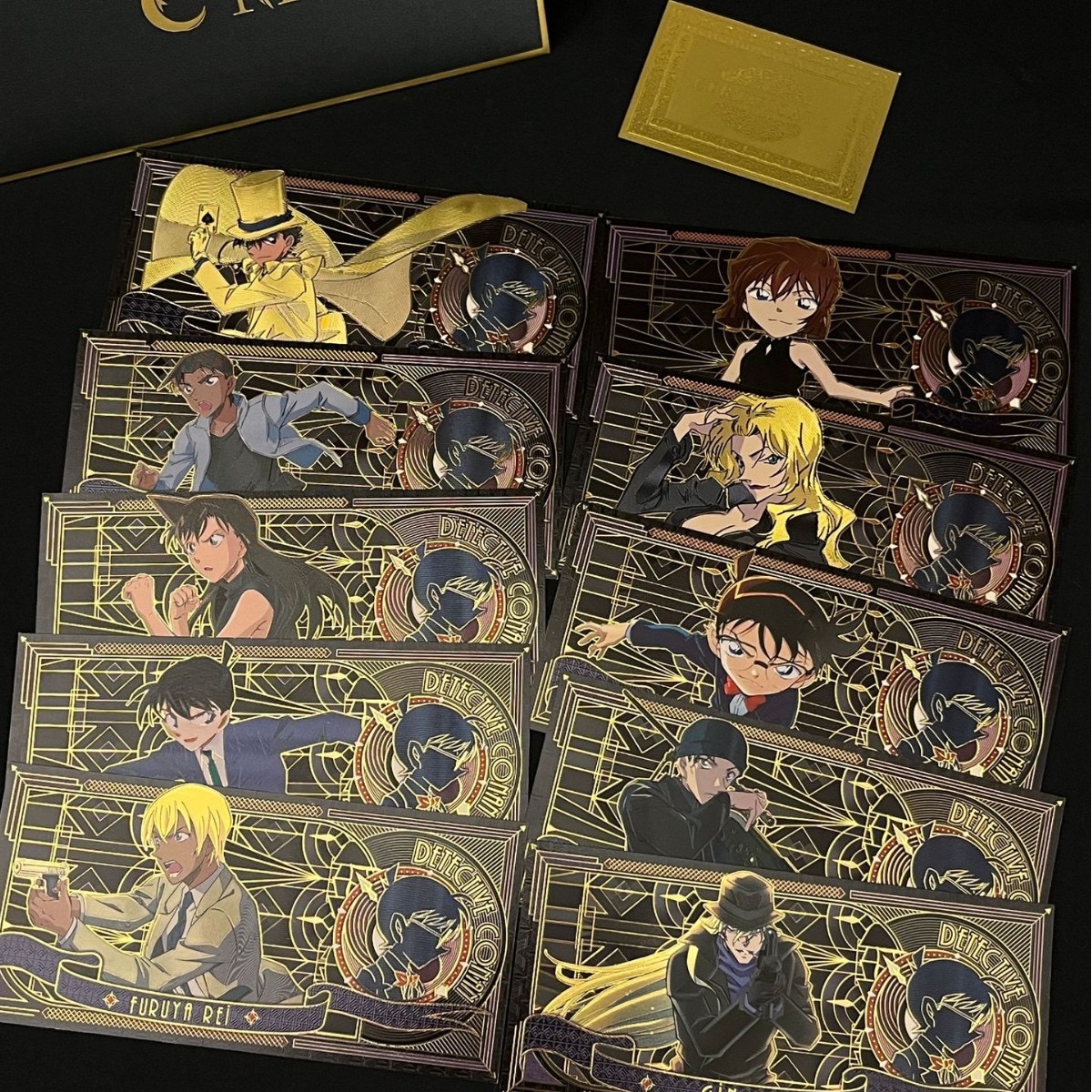 灵动黑金名侦探柯南动漫卡牌金钞含怪盗基德灰原哀等角色收藏礼品