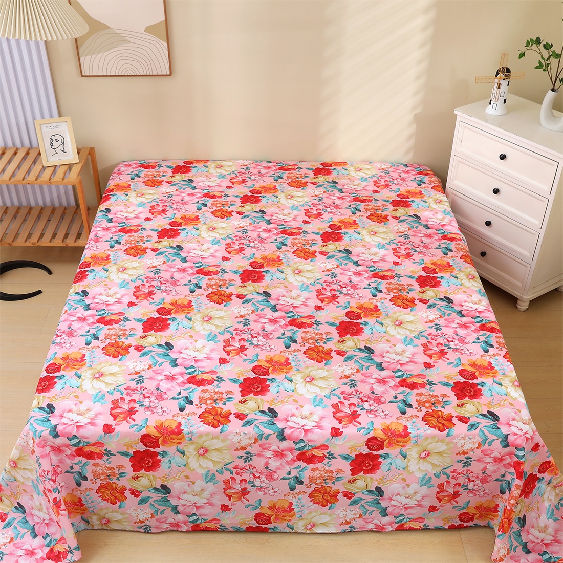 床单单件水洗斜纹棉双人床单加大新款四季通用亲肤家用宿舍被单