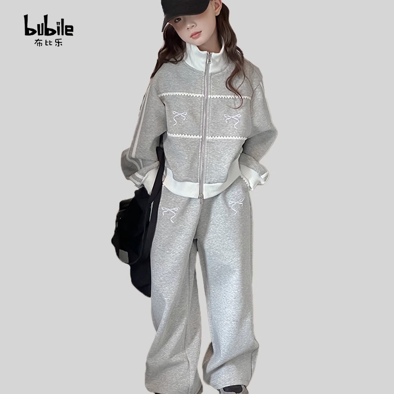 女童春装2025新款儿童套装洋气春秋款衣服休闲童装运动服两件套