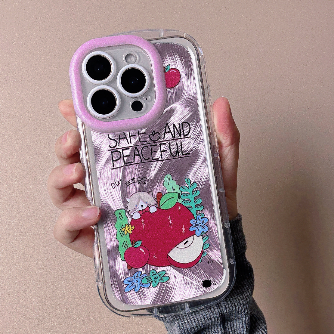 DuDu 联名苹苹安安冰川也能泡芙原创手机壳，适用苹果安卓