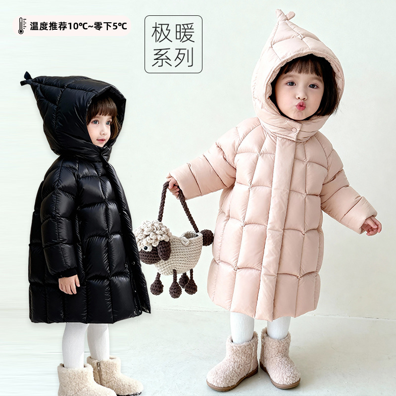 官网方保姆鹅【五折断码】童装2025冬季新品韩版女童纯色防水面包服