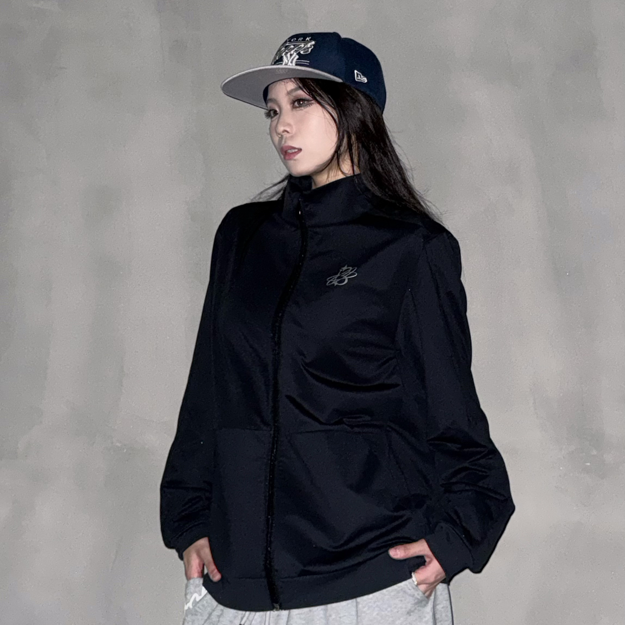 BoundaryStudio原创设计微宽松速干街舞爵士hiphop拉链上衣外套