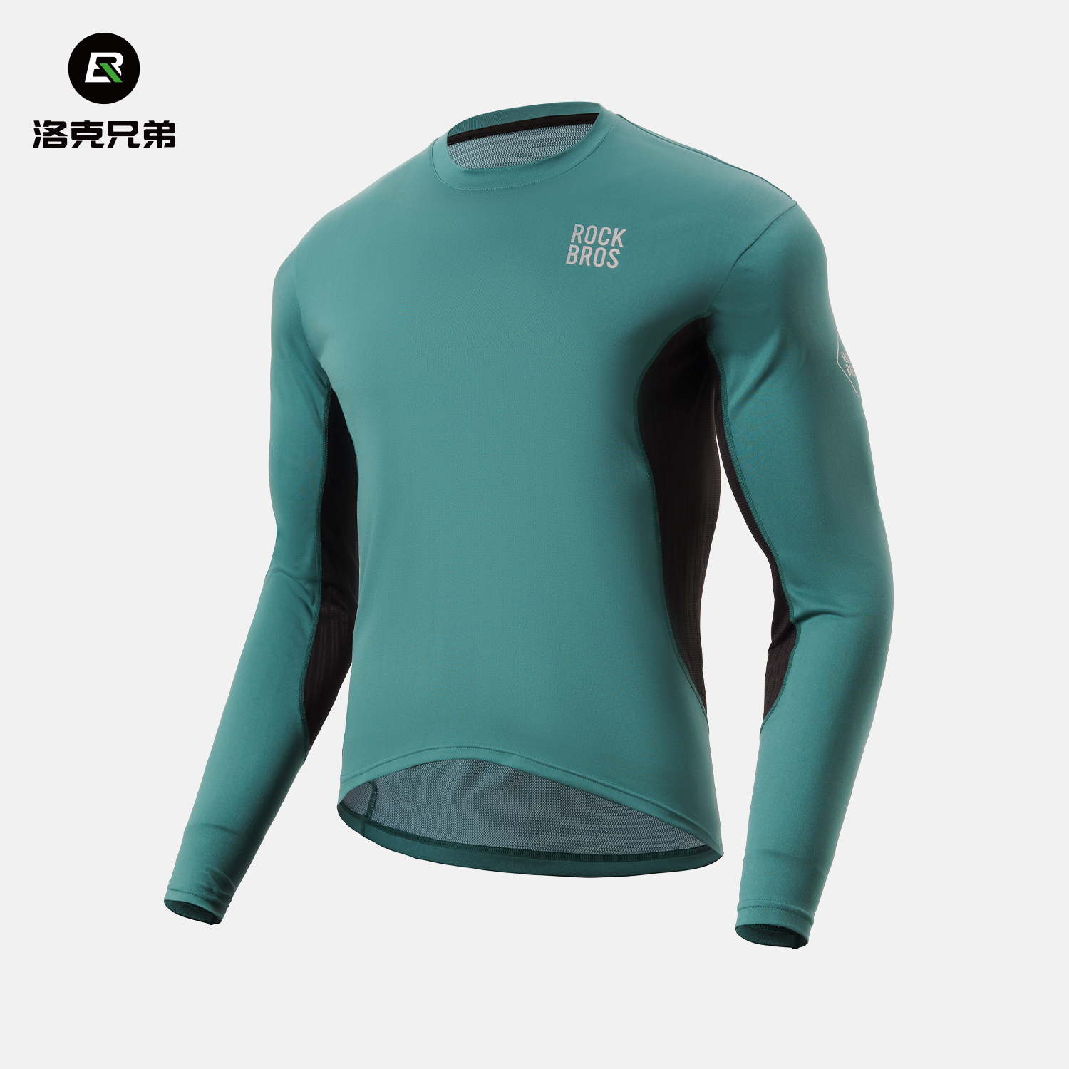 洛克兄弟休闲骑行服长袖打底衫速干透气山地公路自行车上衣男夏季